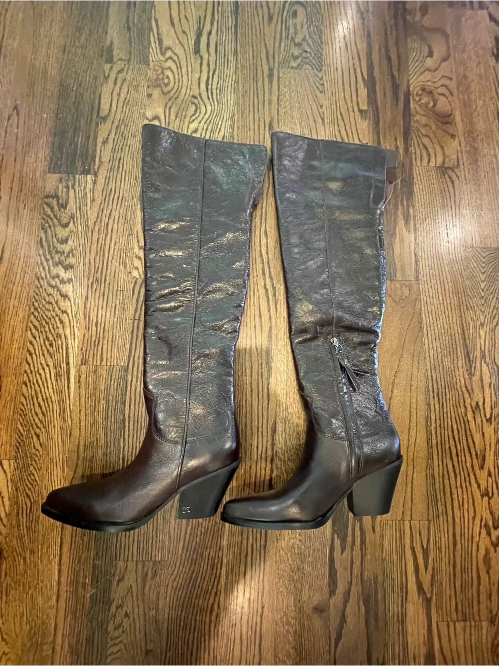 Sam Edelman Dark Brown Over-the-Knee Leather Boots